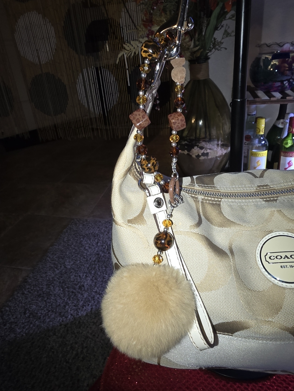 Coach Signature Stripe Hobo Handbag In Preloved Condition - Picture 2 of 13